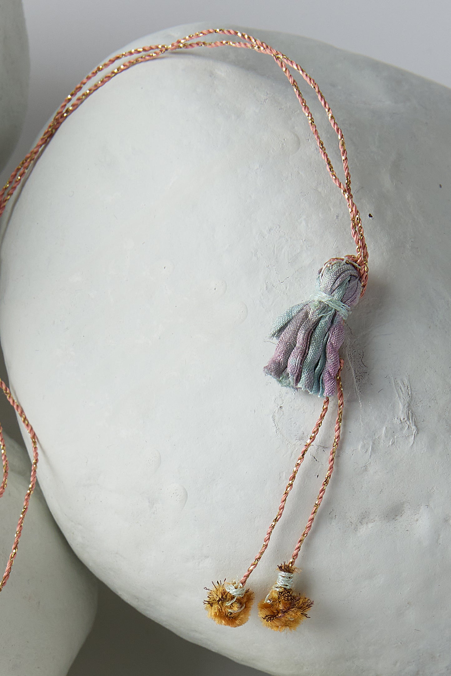 EMBROIDERED SQUARE NECKLACE