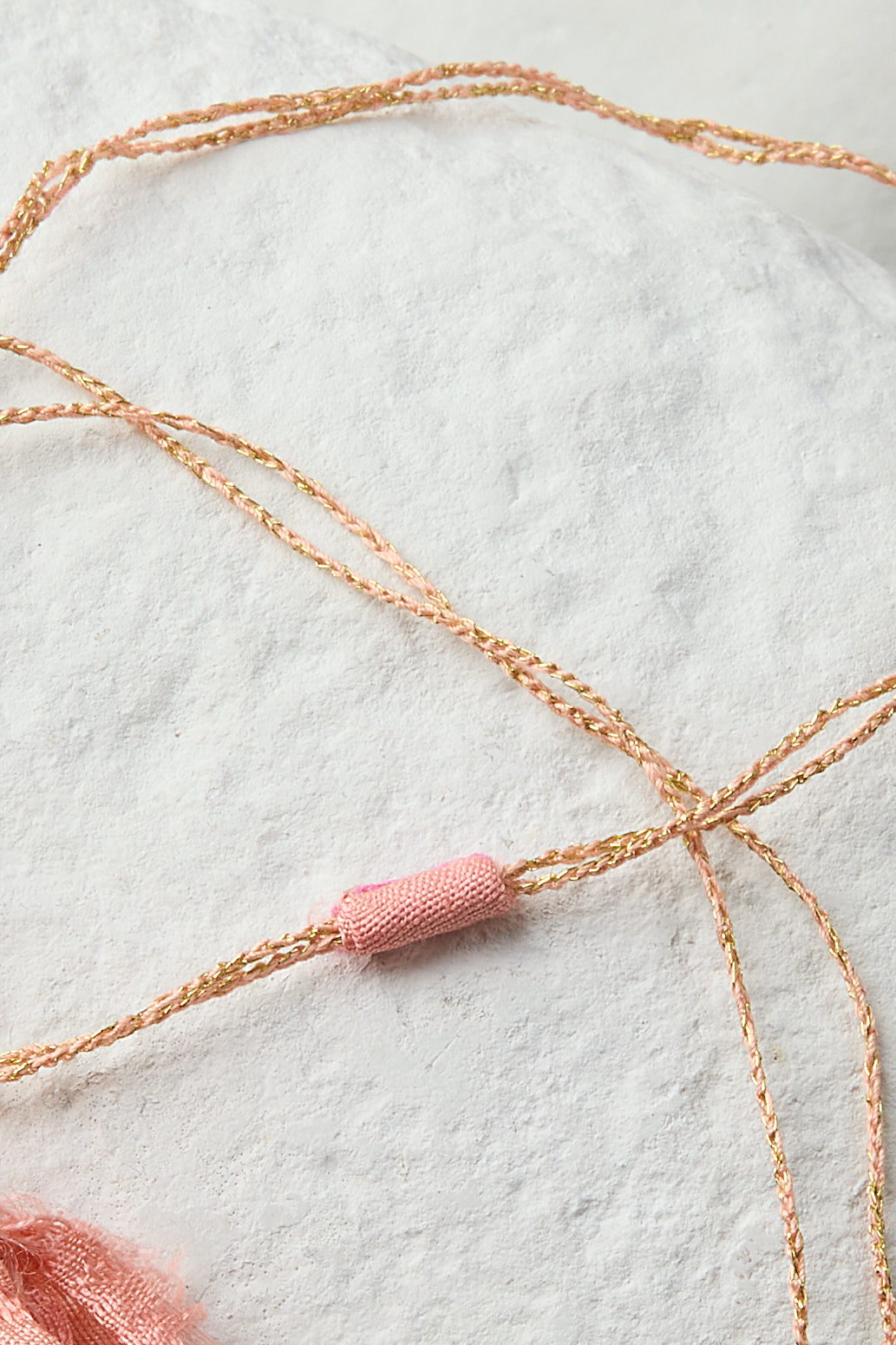 EMBROIDERED SQUARE NECKLACE