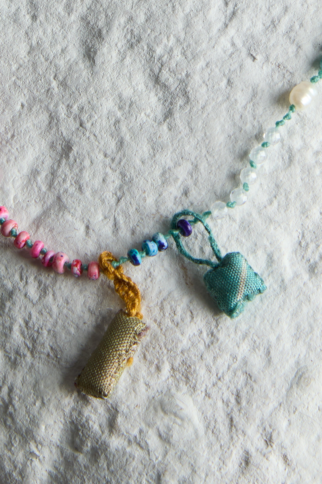 DOUBLE CHARM BEAD NECKLACE