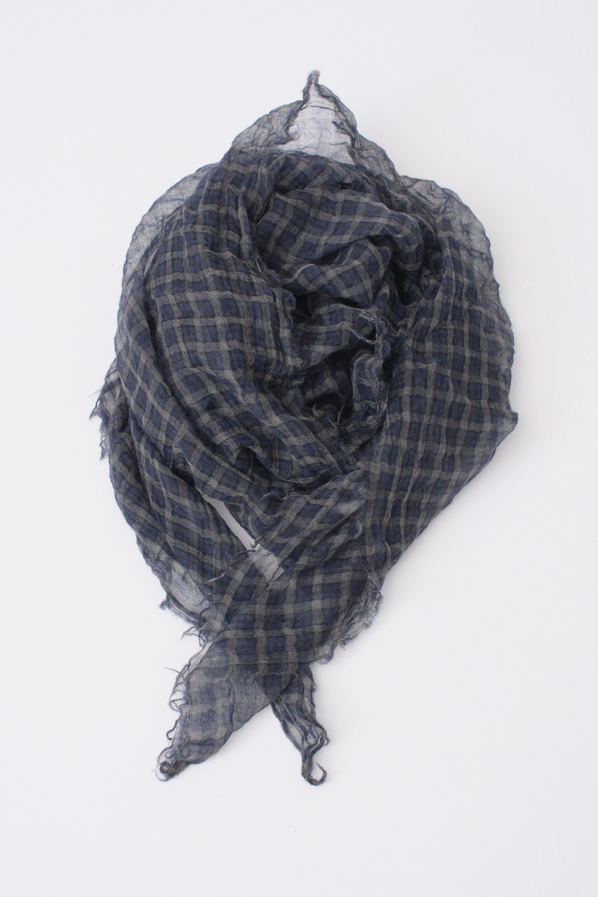 FEATHER CASHMERE CHECK STOLE