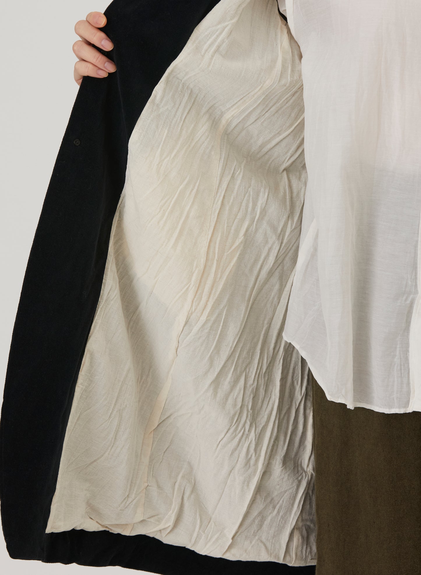 Natural Brushed Twill Relaxed Coverall Jacket