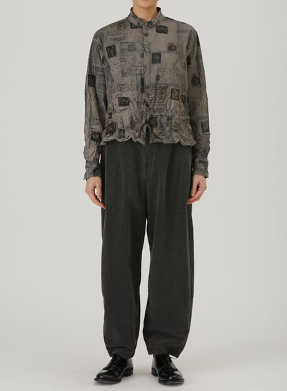 TRAVEL PRINT BLOUSE
