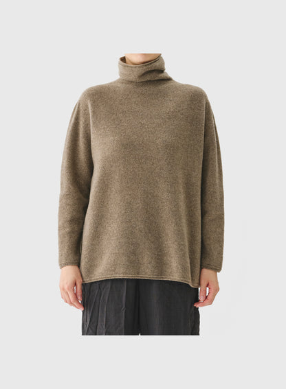 FINE MERINO WOOL TURTLENECK KNIT PULLOVER