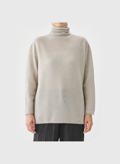 FINE MERINO WOOL TURTLENECK KNIT PULLOVER