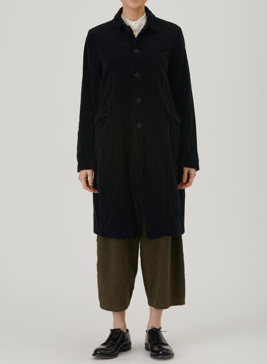 Brushed Cotton Balmacaan Coat