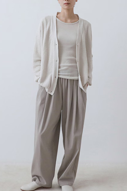 TUCK WIDE PANTS