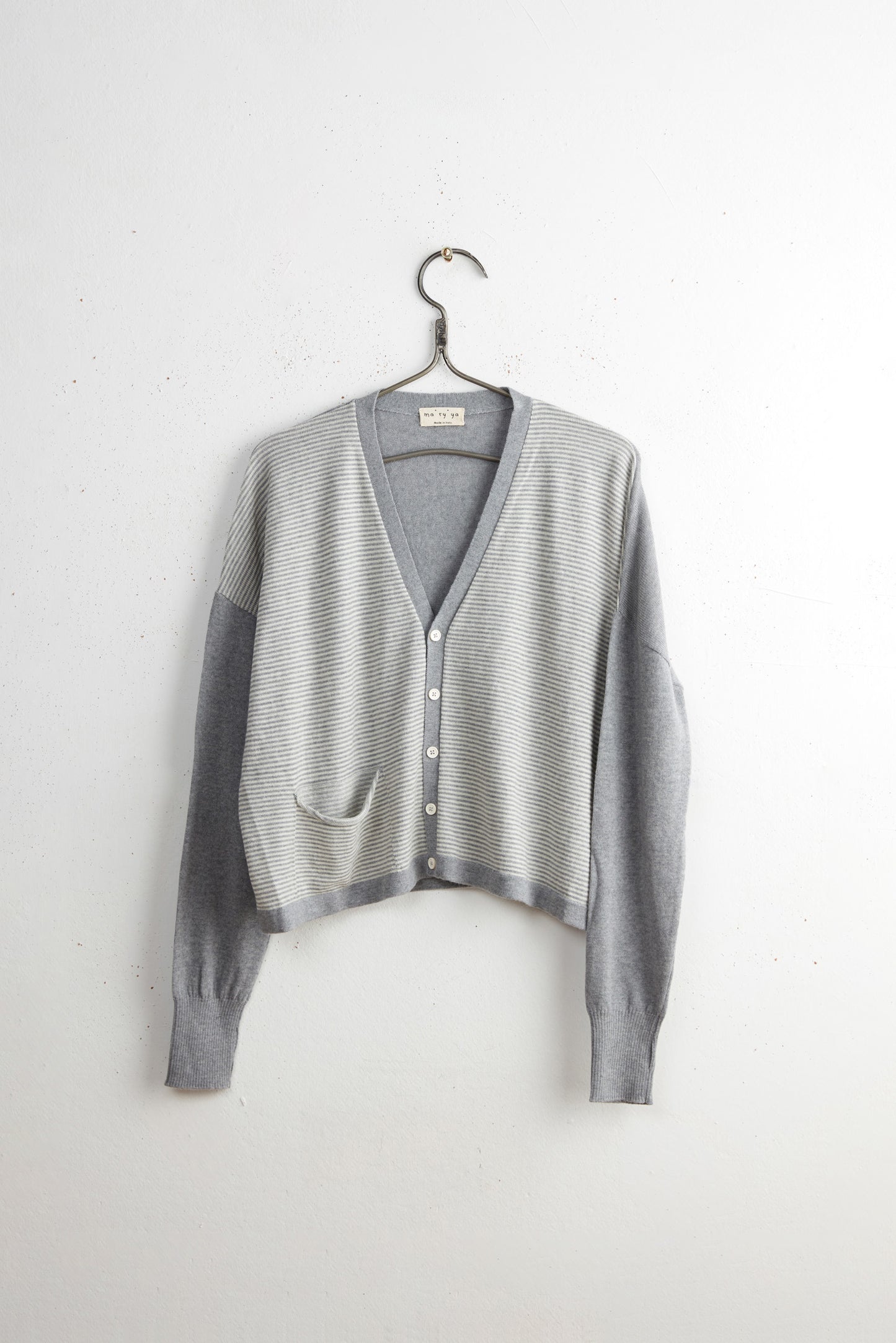 MERINO STRIPED CARDIGAN