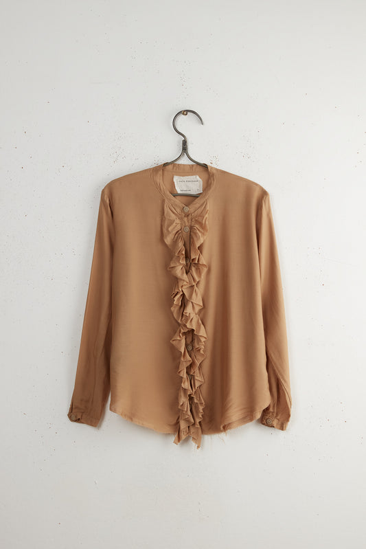 TIN RUFFLES SILK SHIRT