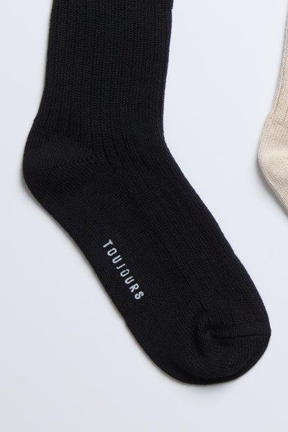 FINE COTTON RIB SOCKS