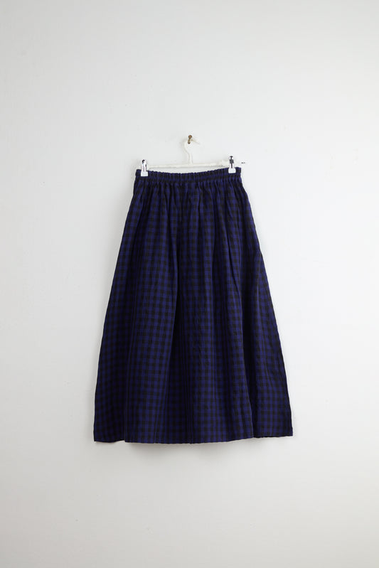 LINEN GINGHAM SKIRT