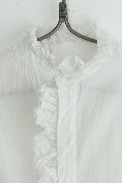 BISHOP SLEEVE RUFFLE SHIRT