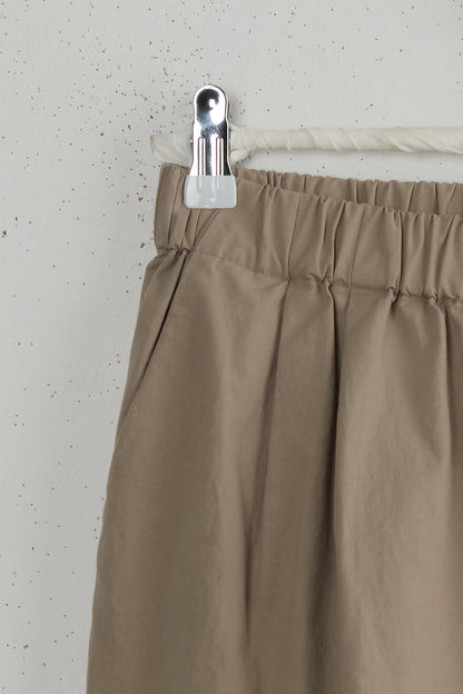 COTTON TUCK PANTS