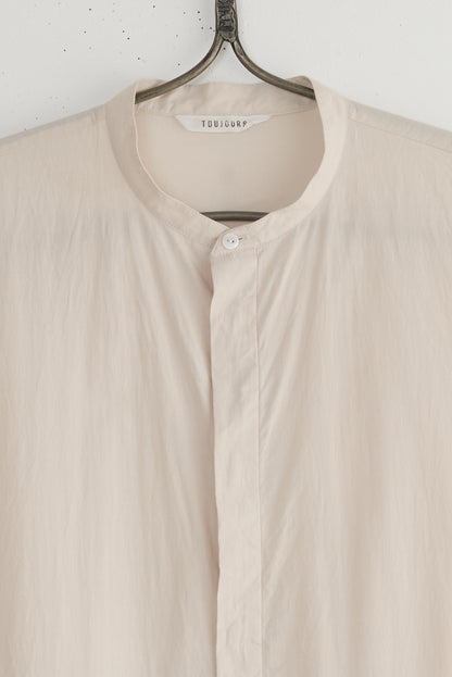 SLEEVELESS PLEATED SHIRT DRESS
