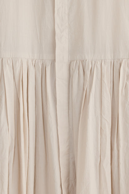 SLEEVELESS PLEATED SHIRT DRESS