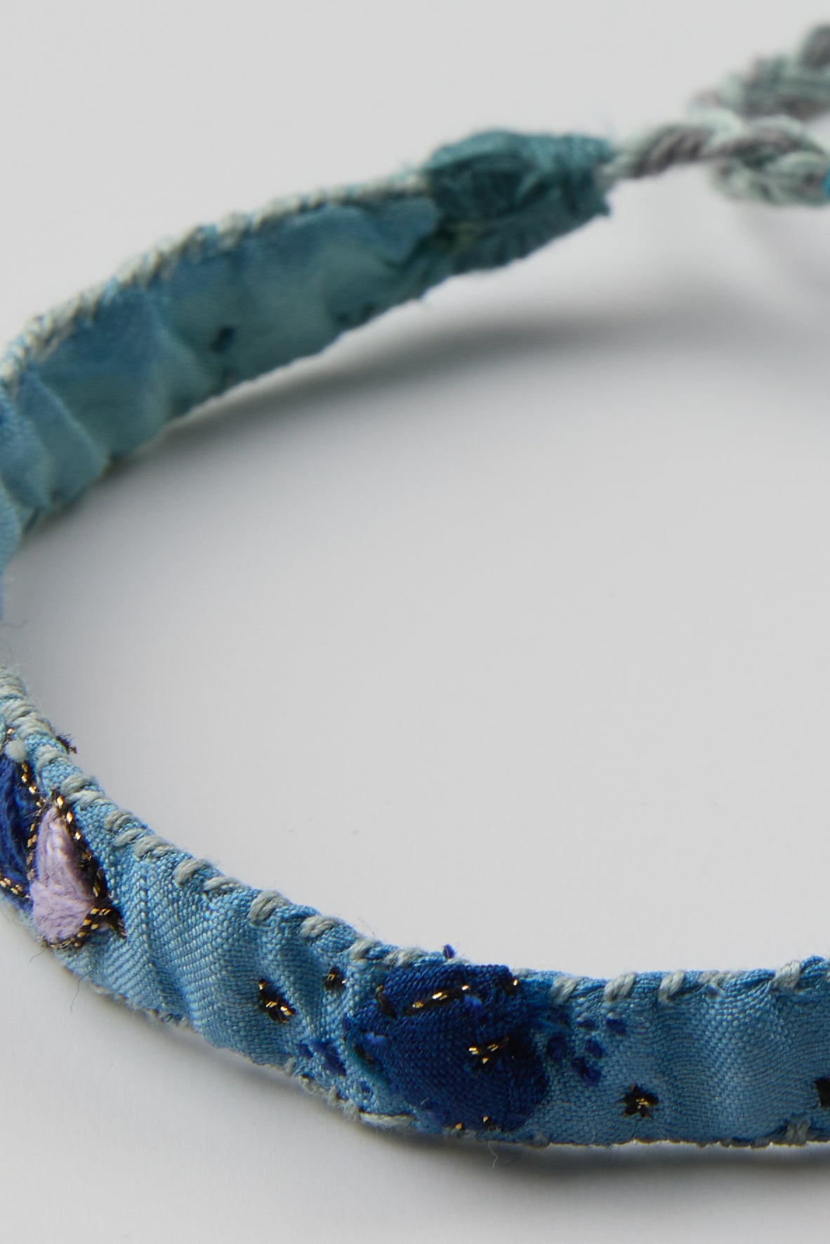 BLUE EMBROIDERED BRACELET