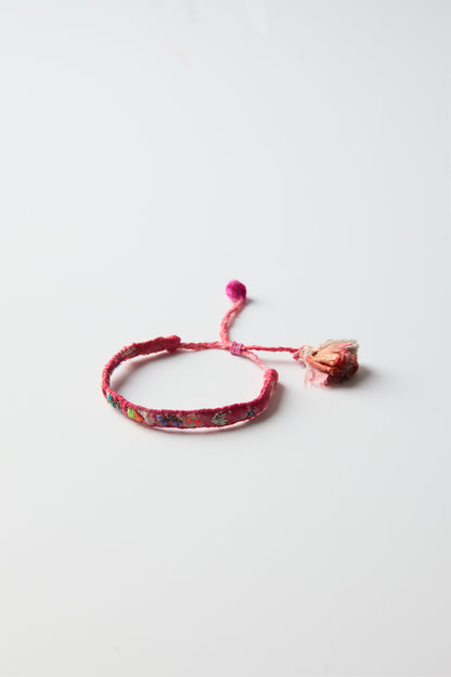 PINK EMBROIDERED BRACELET
