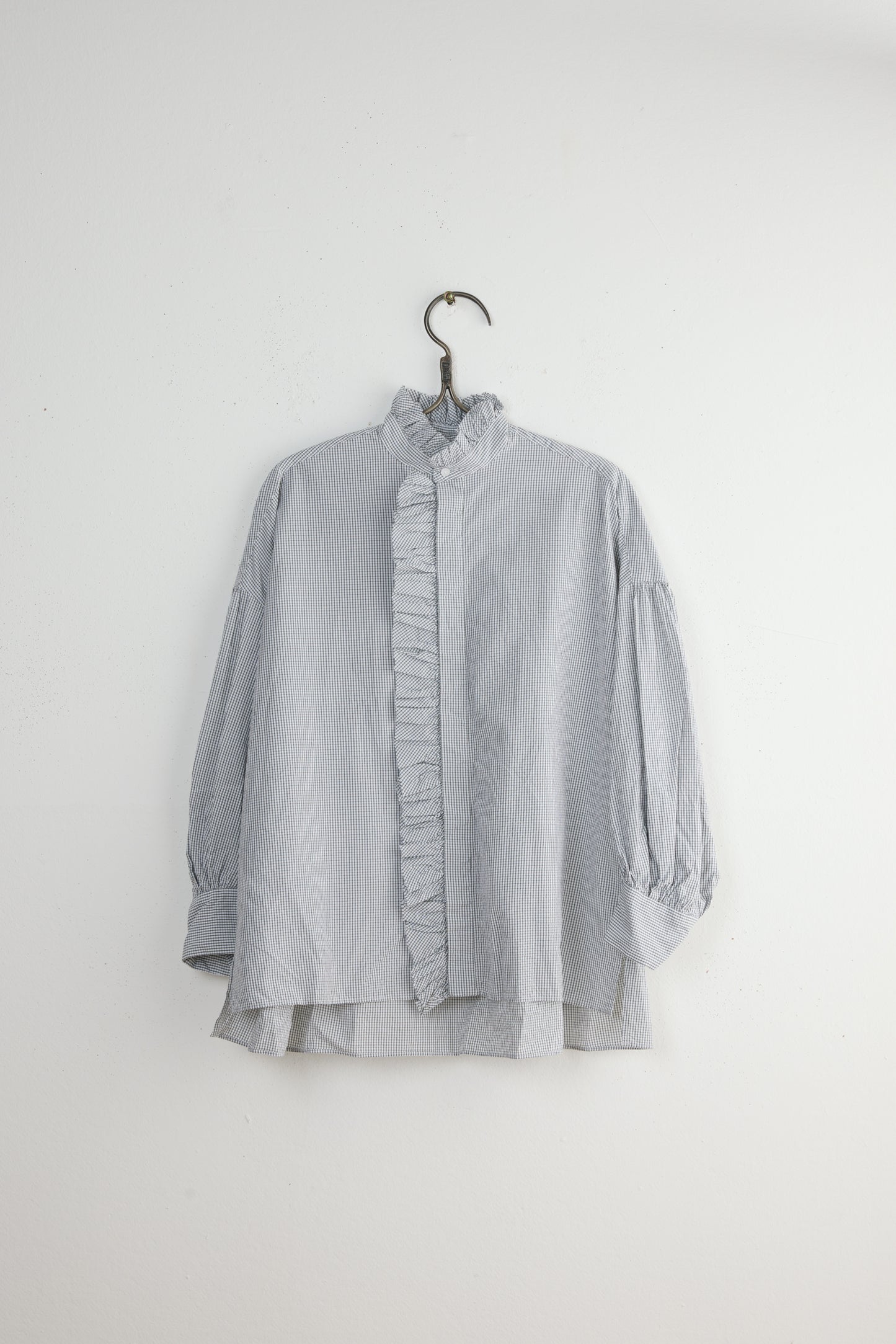BISHOP RUFFLE PLAID SHIRT