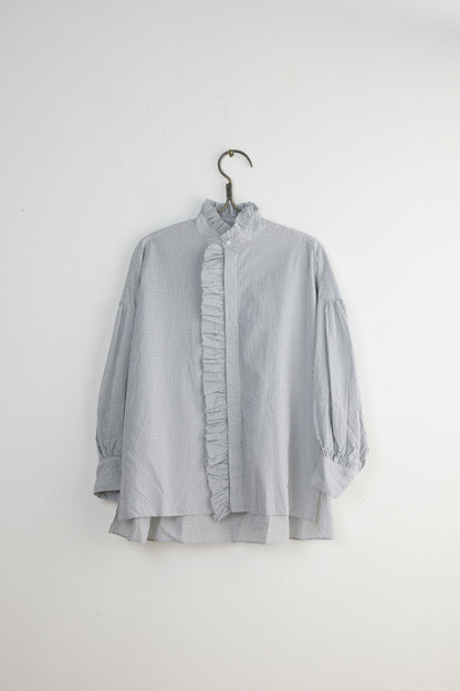 BISHOP RUFFLE PLAID SHIRT