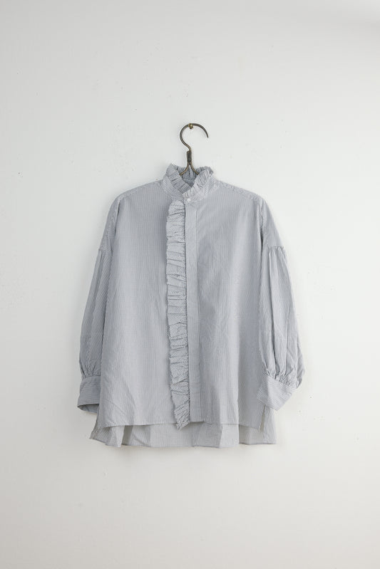 BISHOP RUFFLE PLAID SHIRT