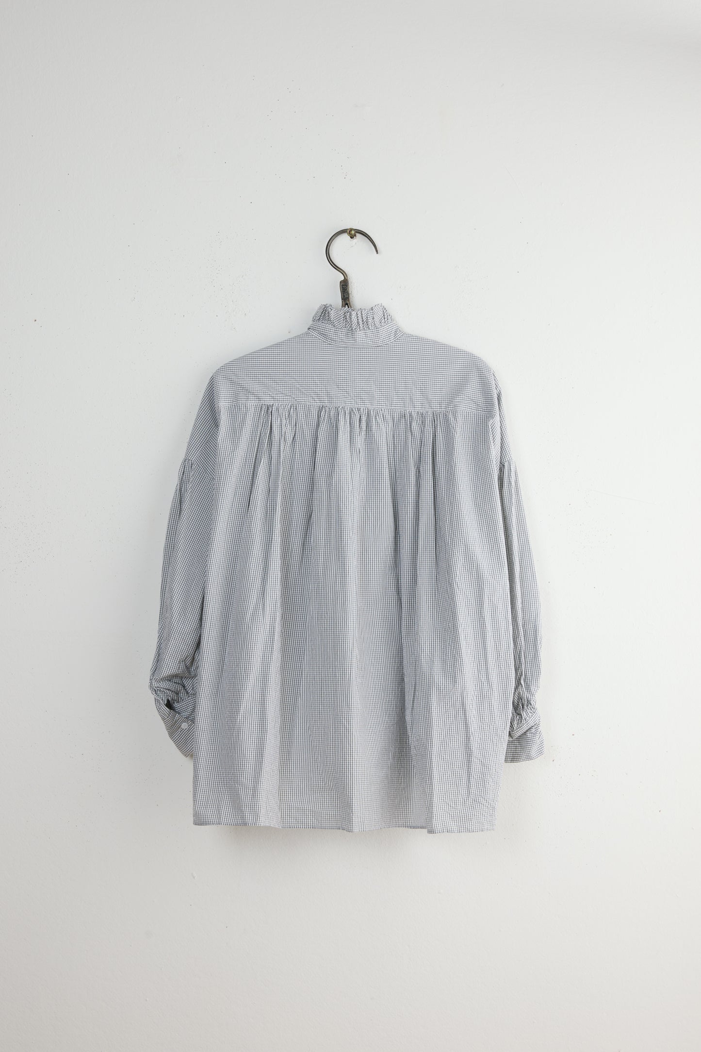 BISHOP RUFFLE PLAID SHIRT