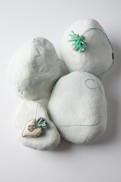 EMBROIDERED HEART NECKLACE