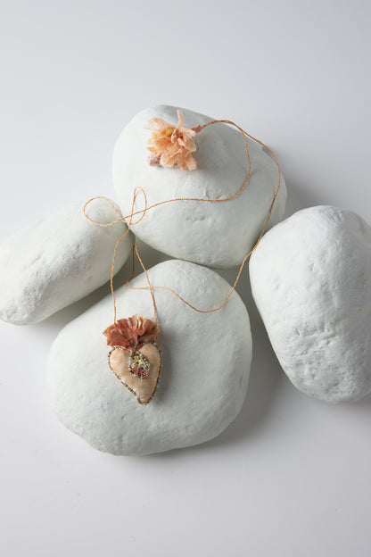 EMBROIDERED HEART NECKLACE