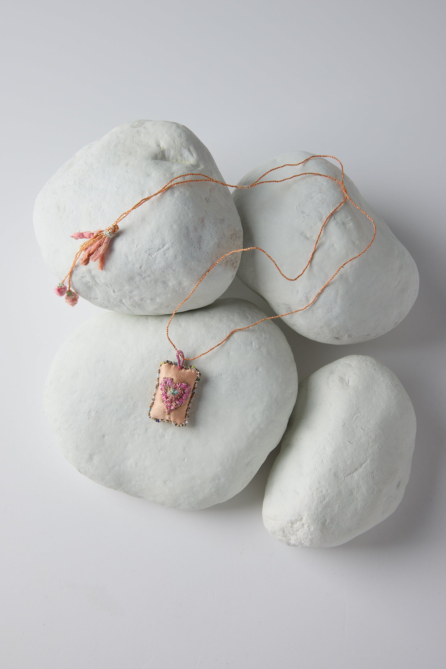 EMBROIDERED SQUARE NECKLACE