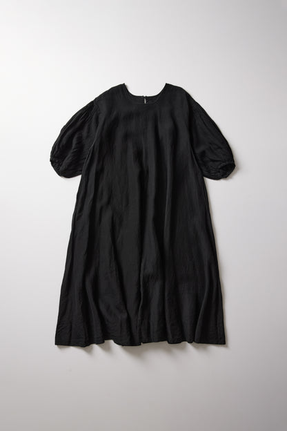 PUFFY SLEEVES LINEN DRESS / GASA / OS