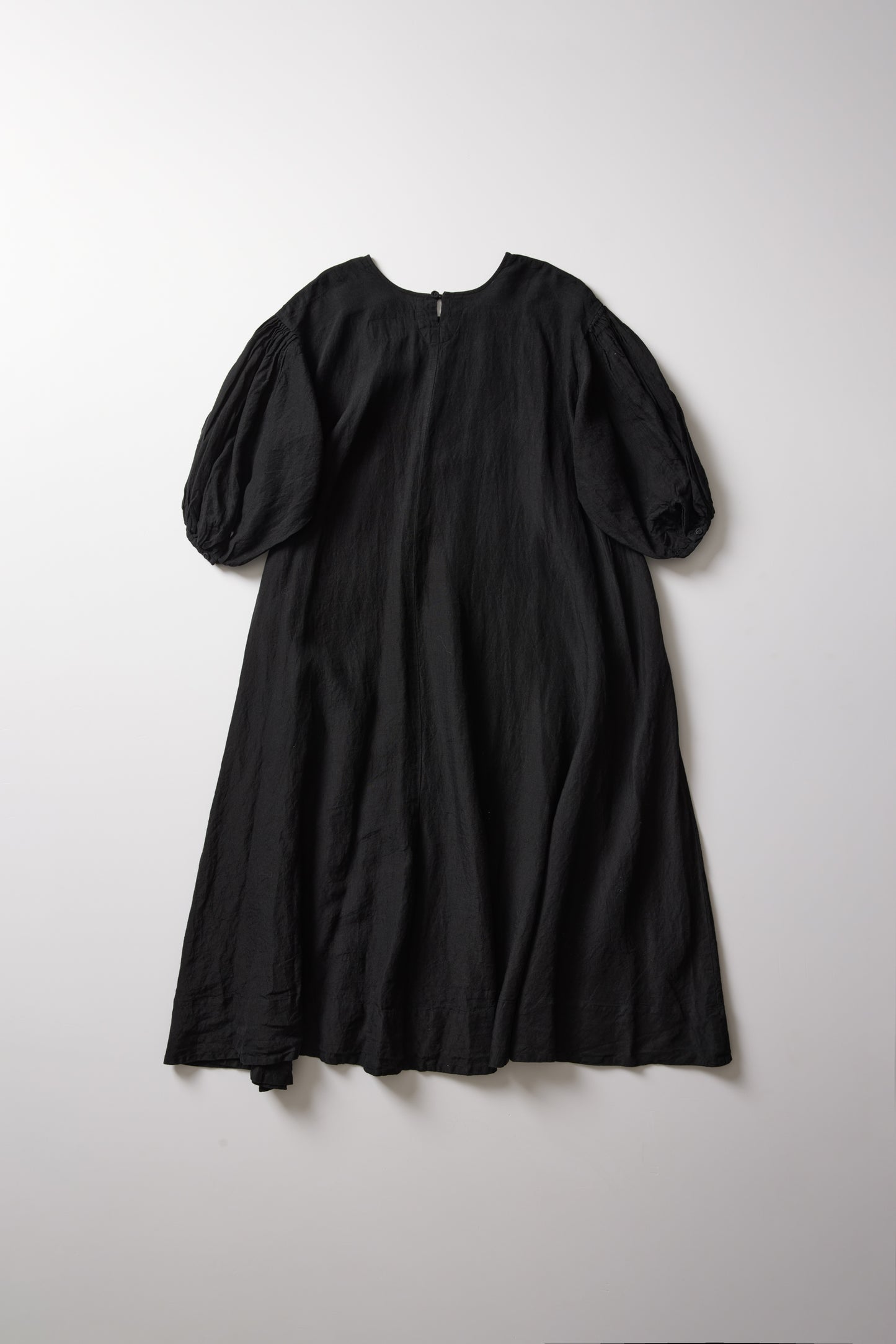 PUFFY SLEEVES LINEN DRESS / GASA / OS
