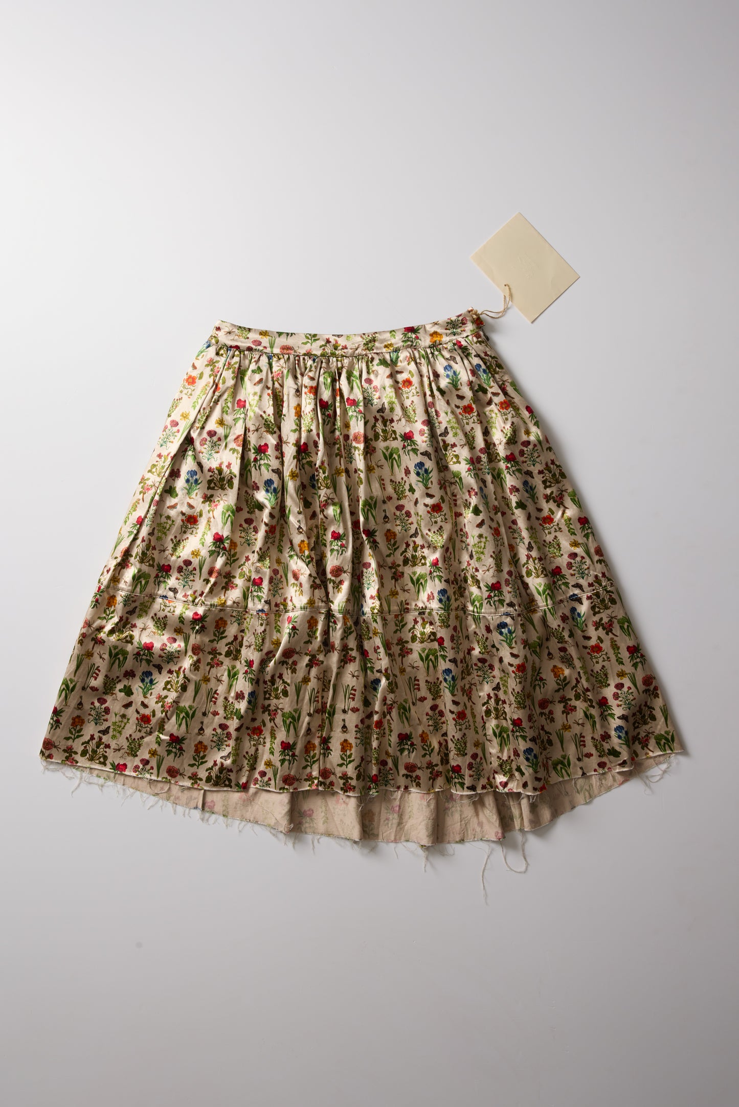 PETITE FLEURS SILK SKIRT