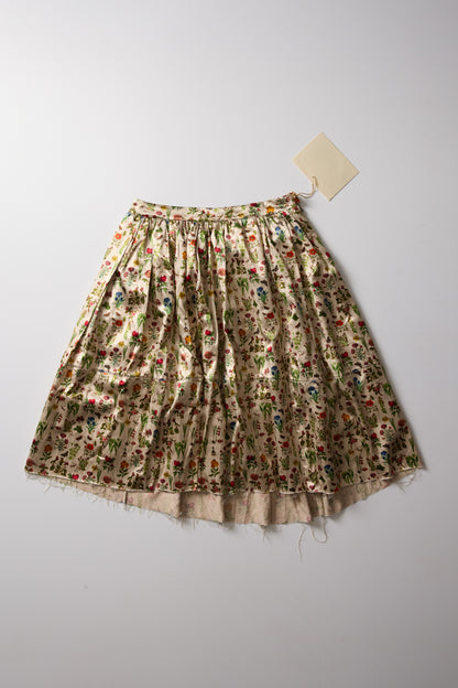 PETITE FLEURS SILK SKIRT