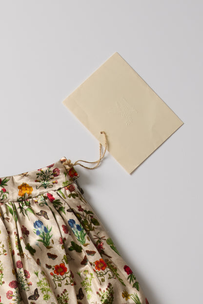 PETITE FLEURS SILK SKIRT