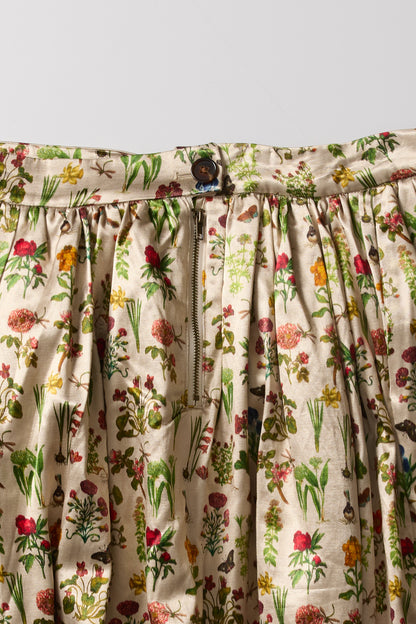 PETITE FLEURS SILK SKIRT