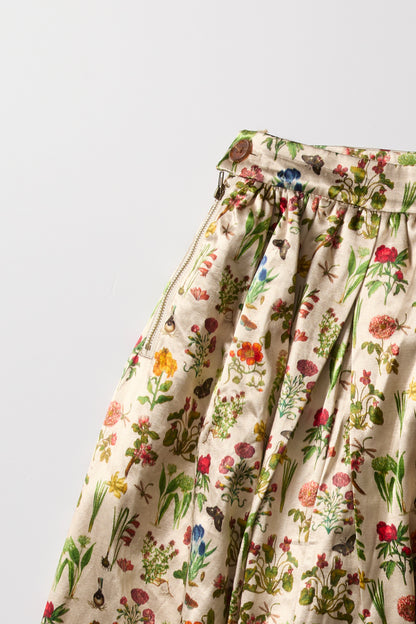 PETITE FLEURS SILK SKIRT