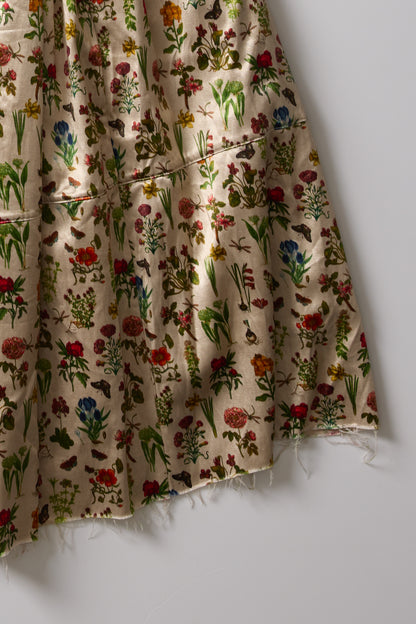 PETITE FLEURS SILK SKIRT