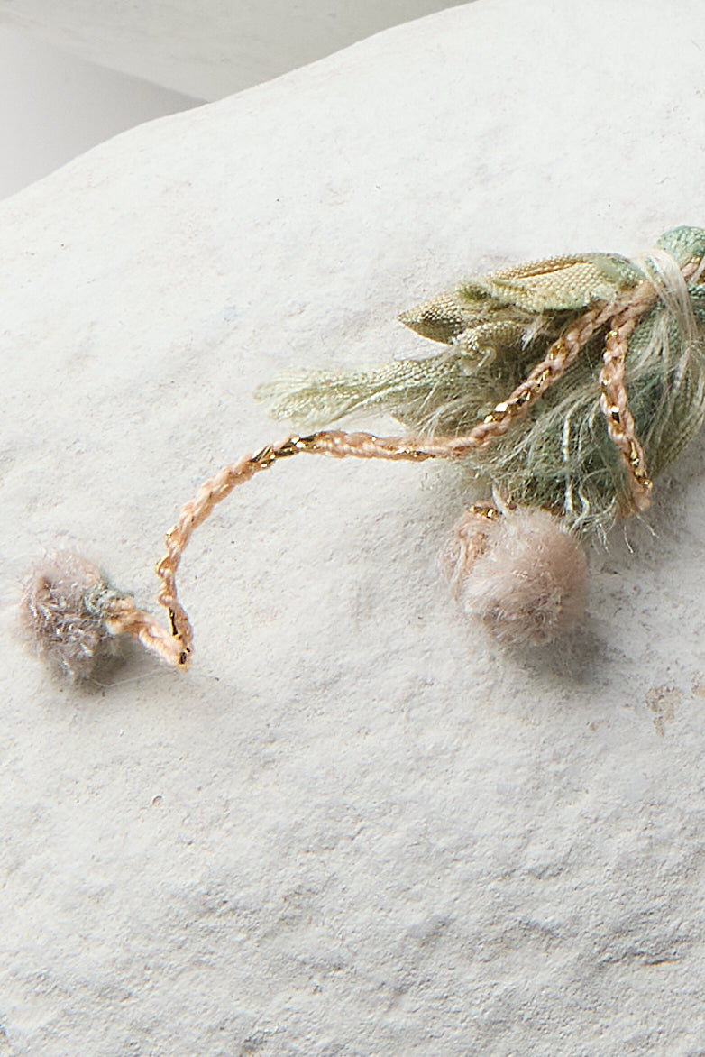 EMBROIDERED VELVET HEART NECKLACE