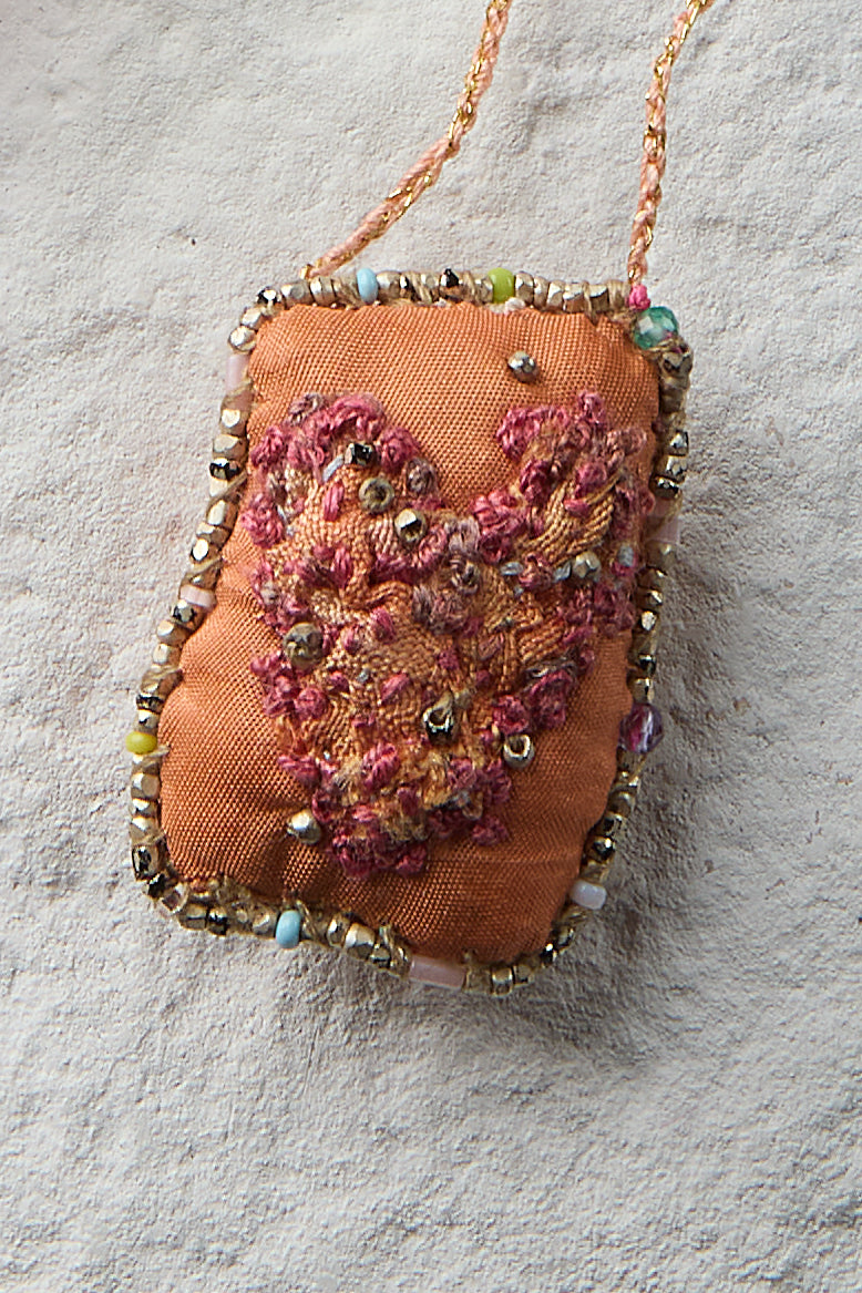 EMBROIDERED SQUARE NECKLACE
