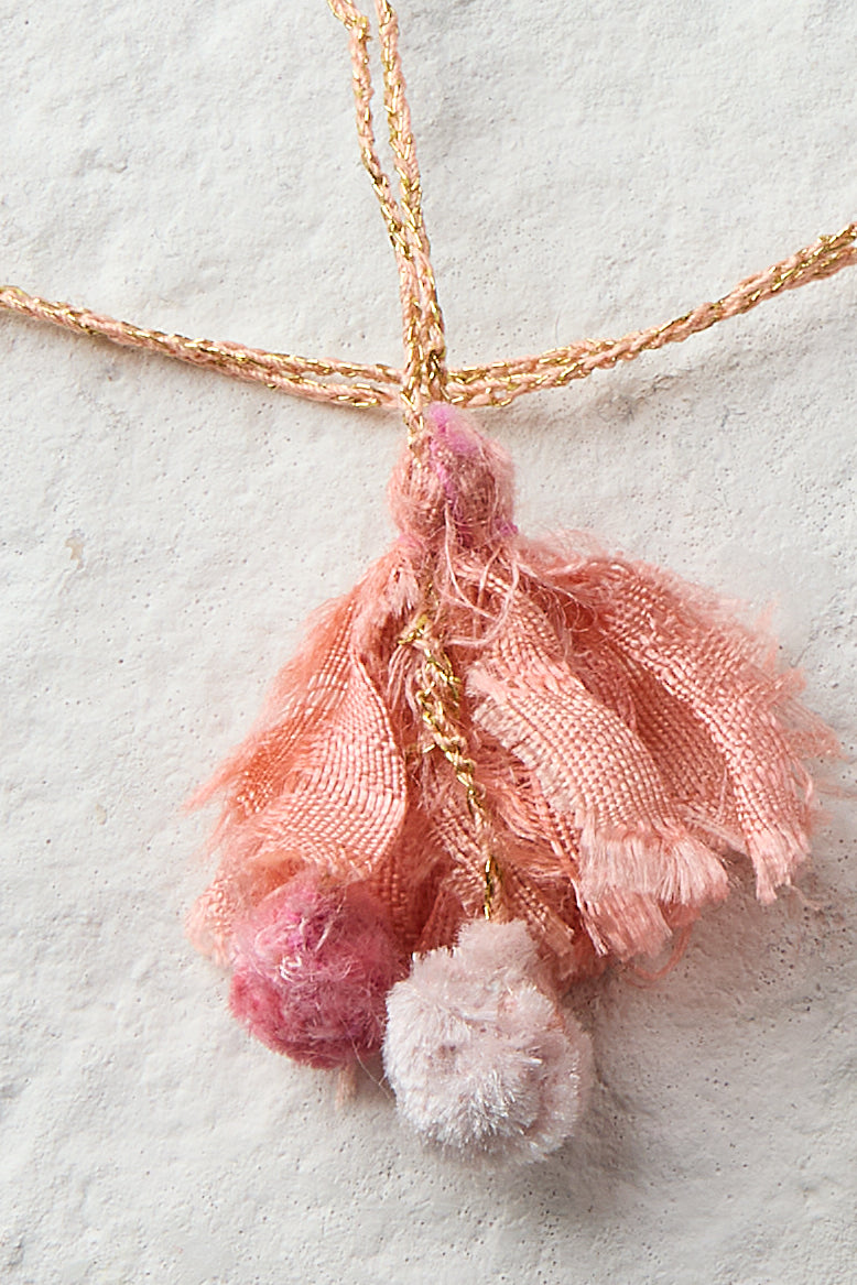 EMBROIDERED SQUARE NECKLACE