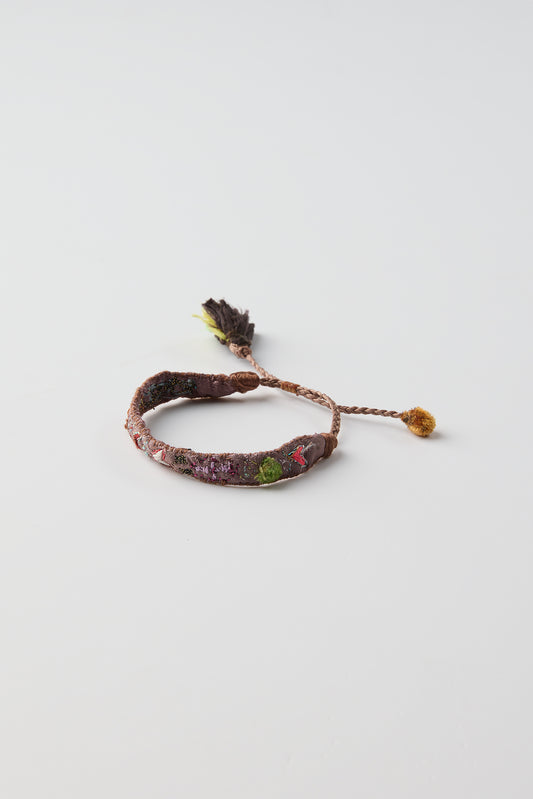BROWN EMBROIDERED BRACELET