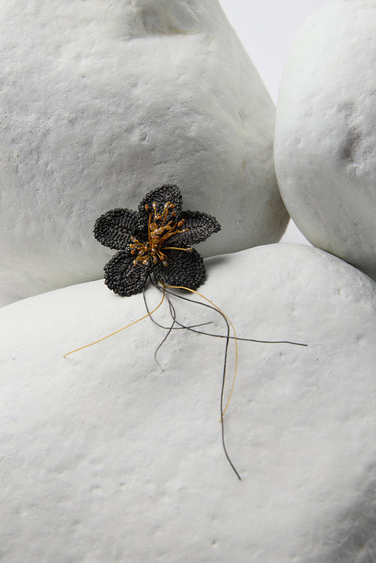 HAND CROCHET FLOWER BROOCH