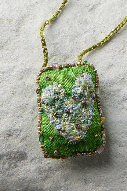 EMBROIDERED SQUARE NECKLACE