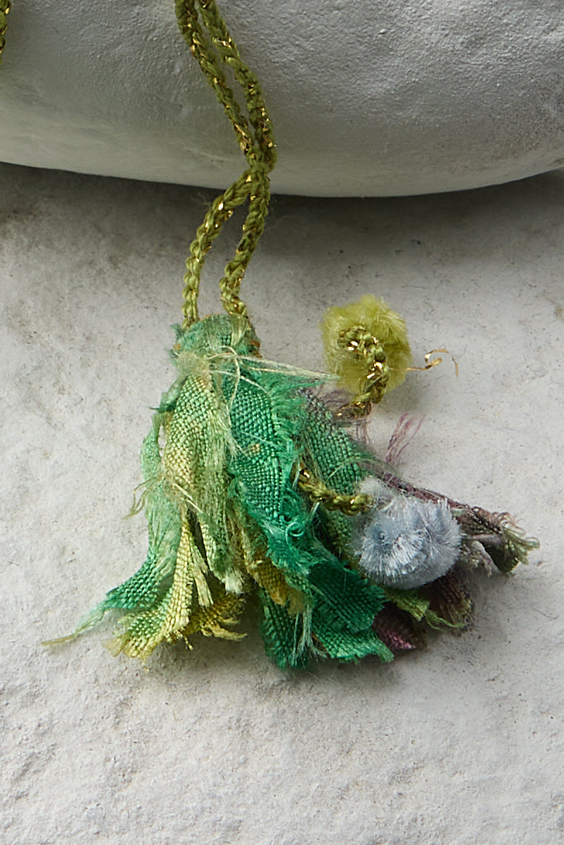 EMBROIDERED SQUARE NECKLACE