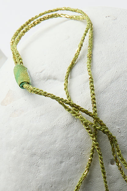 EMBROIDERED SQUARE NECKLACE