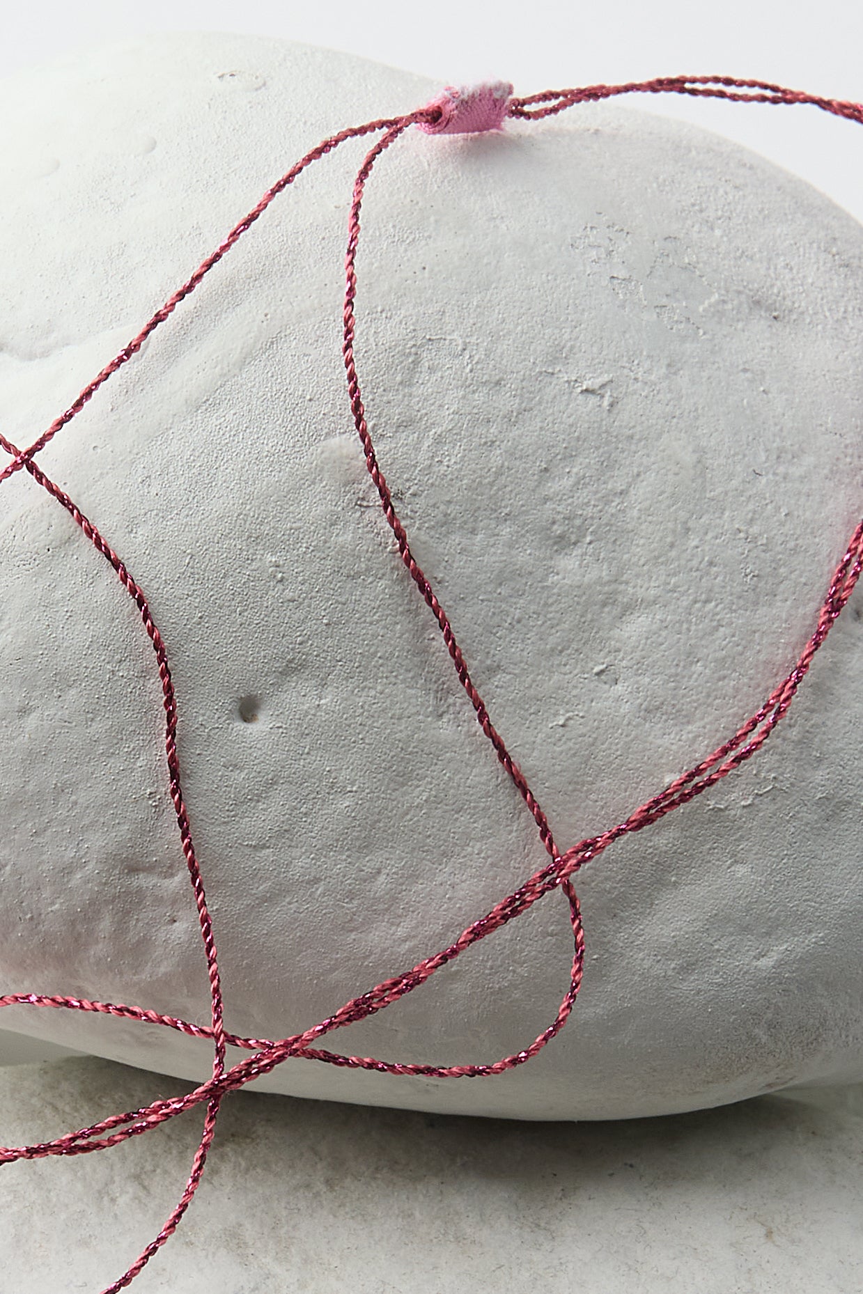 EMBROIDERED SILK HEART NECKLACE