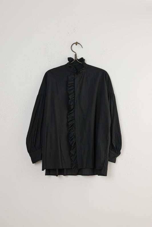 BISHOP SLEEVE RUFFLE SHIRT