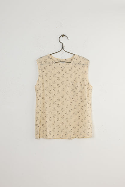 FLORAL POCKET BIG TANK SHIRT