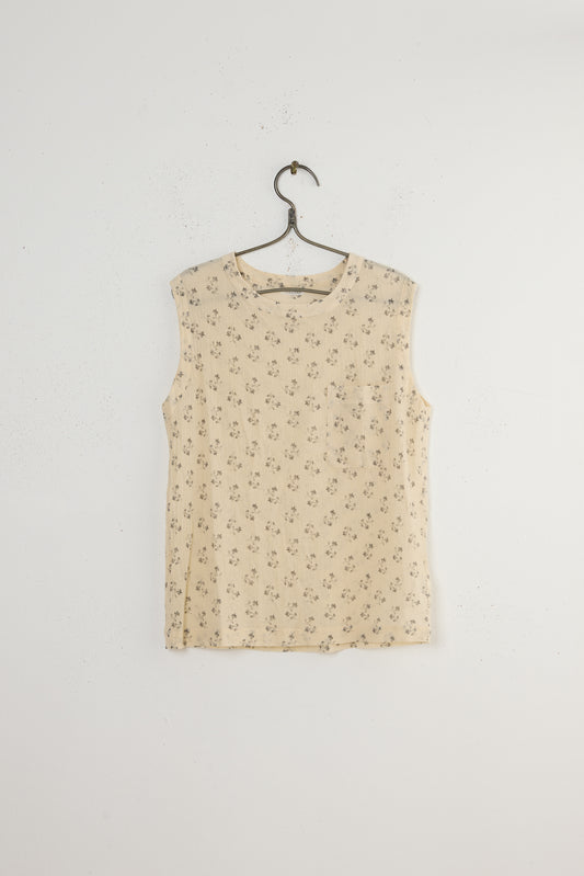 FLORAL POCKET BIG TANK SHIRT