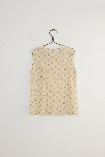 FLORAL POCKET BIG TANK SHIRT