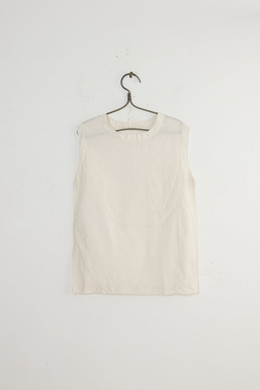SILK POCKET BIG TANK SHIRT