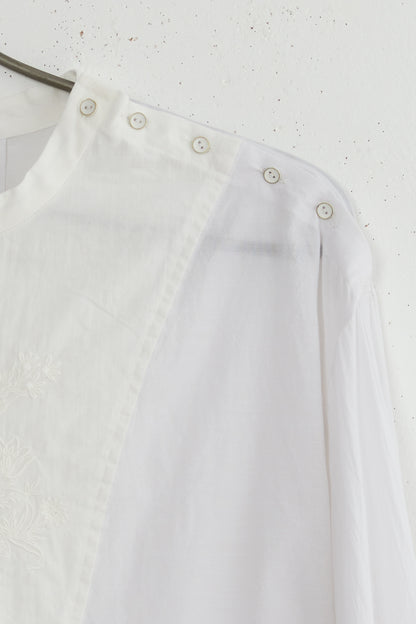 EMBROIDERED YOKE BLOUSE